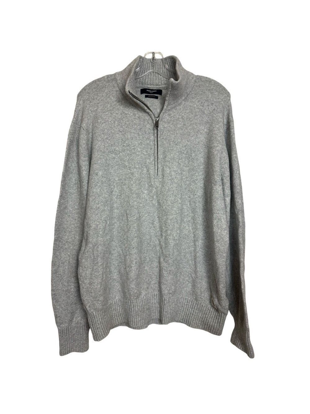 Jack & Jones Premium Warren Knit Mock Neck Quarter Zip Sweater